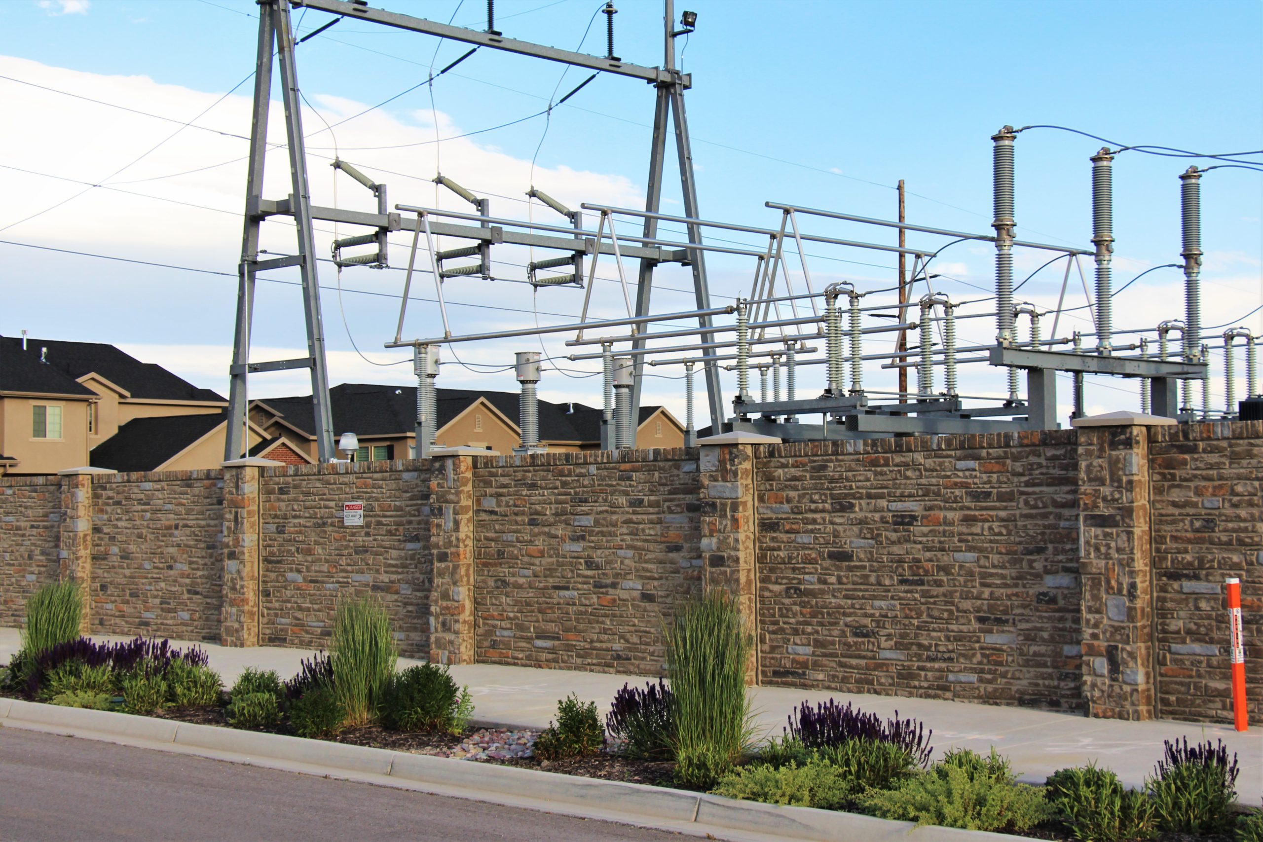 utility wall around power equipment