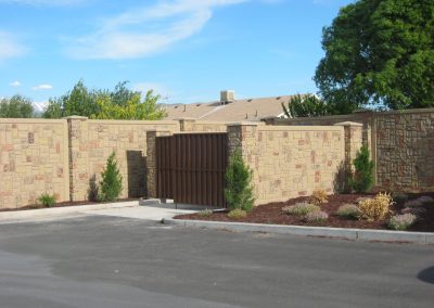 dumpster trash area enclosure walls