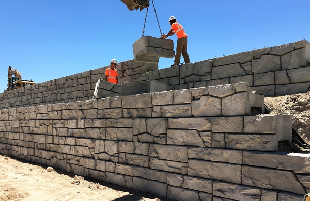 verti-block wall installation